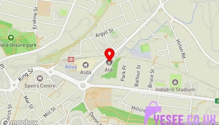 map of ALDI Grocery store, Supermarket in Alloa