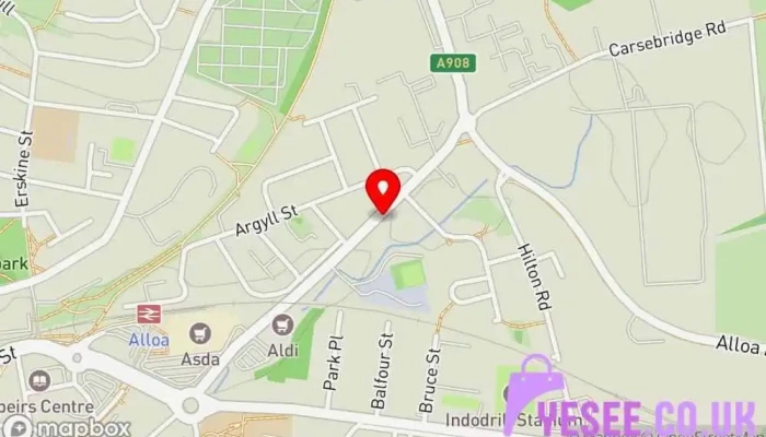 map of Asda Alloa Superstore Supermarket, ATM, Cafe, Clothing store, Gas station in Alloa