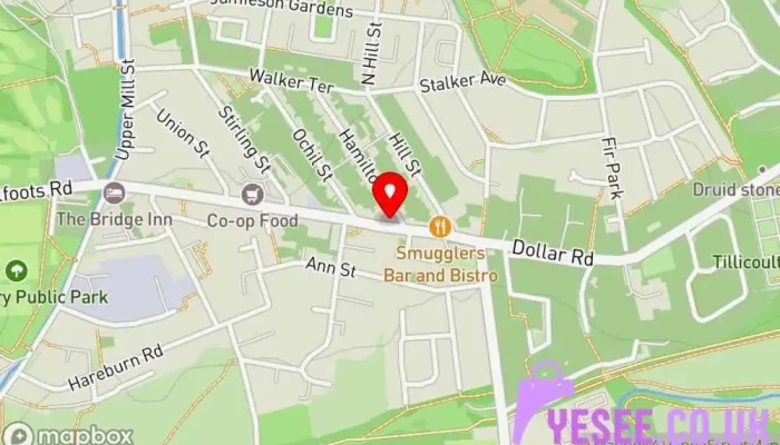 map of Baby Bosses Clothing store in Tillicoultry