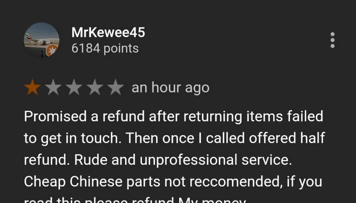 Car Parts Warehouse -  Comments - Beith