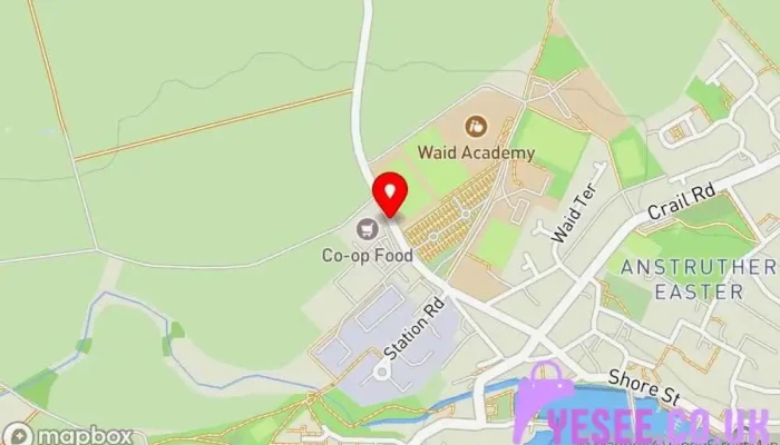 Co -  Op Food   Anstruther   St Andrews Road Map - Anstruther