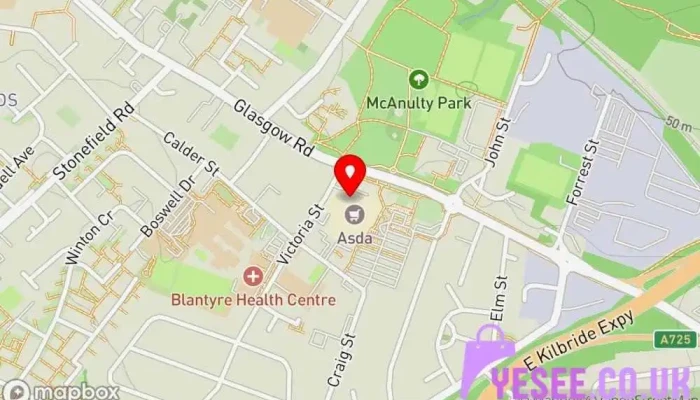 George At Asda -  Map - Glasgow