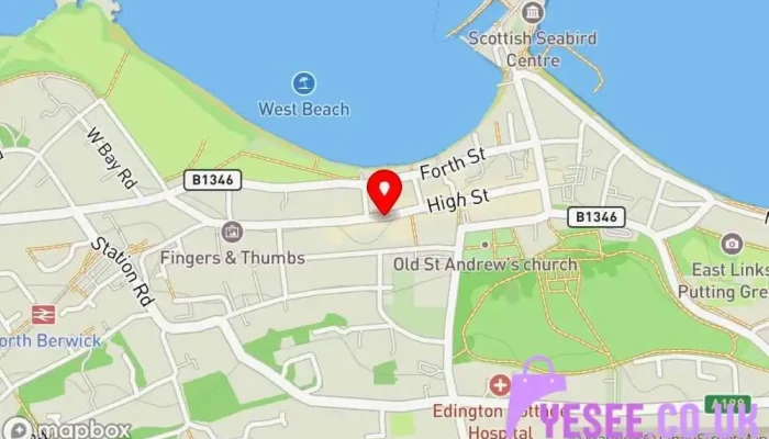 map of Madame Butterfly Gift shop in North Berwick