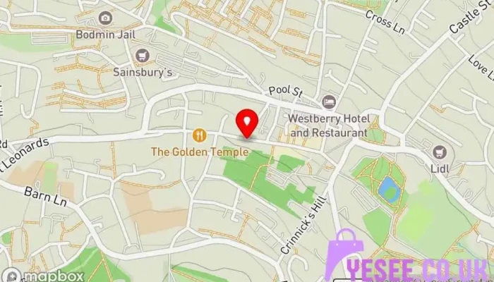 Martin Budge Menswear Map - Bodmin
