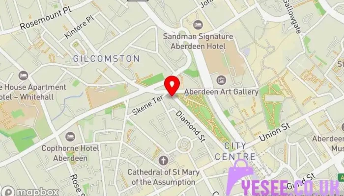 map of Millsom And Main Clothing store in Aberdeen