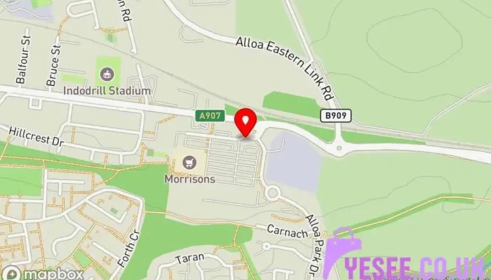 map of Morrisons Supermarket, Grocery store in Alloa