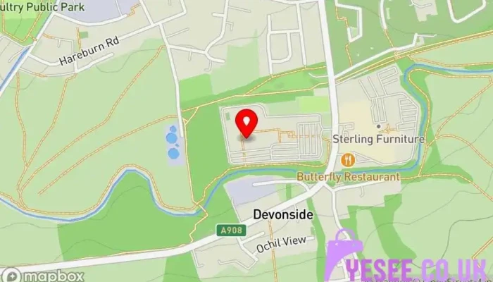 map of Mountain Warehouse Outdoor clothing and equipment shop, Camping store, Children's clothing store, Men's clothing store, Ski shop, Sportswear store, Women's clothing store in Tillicoultry