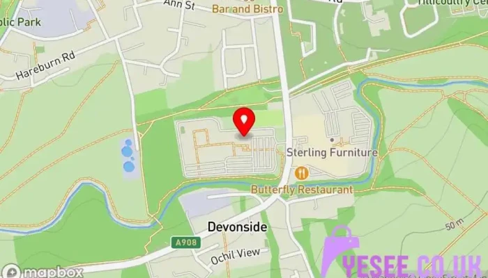 map of Nike Factory Store Tillicoultry Sporting goods store, Clothing store, Shoe store, Sportswear store in Tillicoultry