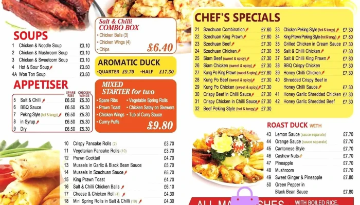 Panda Beith Chinese Takeaway -  Menu - Beith