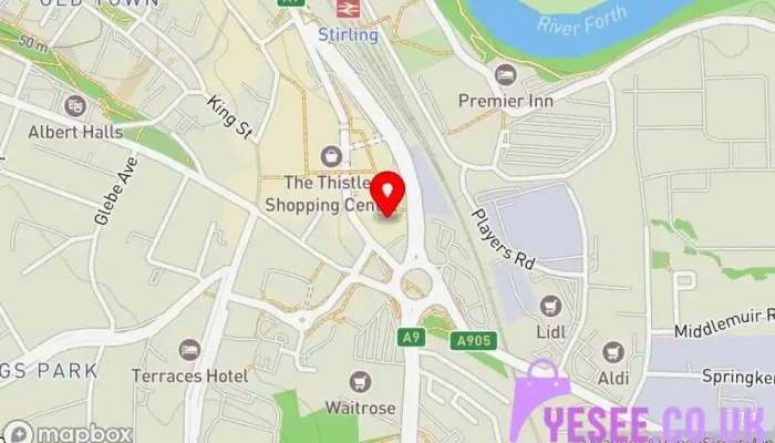 map of Primark Clothing store, Baby store, Children's clothing store, Department store, Lingerie store, Men's clothing store, Women's clothing store in Stirling