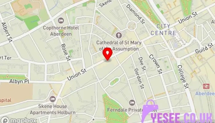 map of Signature Men's clothing store in Aberdeen