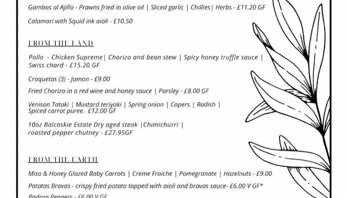 The Cellar At 24 -  Menu - Anstruther