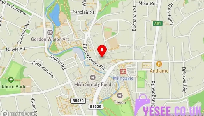 The Original Factory Shop Milngavie Map - Glasgow