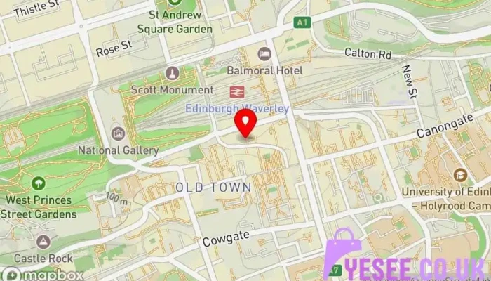 W Armstrong Son Vintage Clothing Emporium Map - Edinburgh