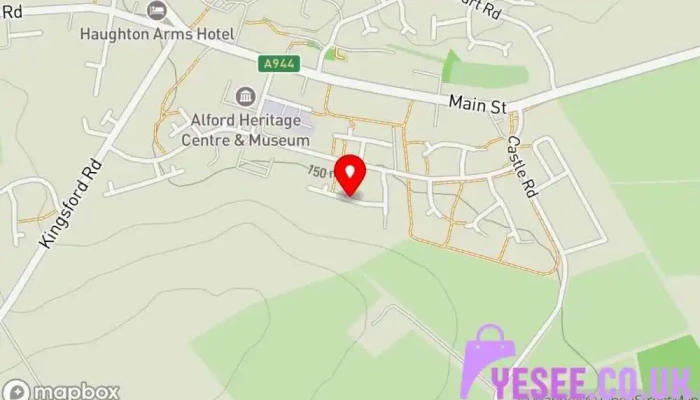 map of Wild Ginger Sewing Clothing alteration service in Alford